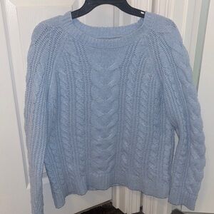 Rachel Zoe Sky Blue Cable Knit Sweater